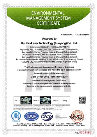 Environmental Managements System Certificate